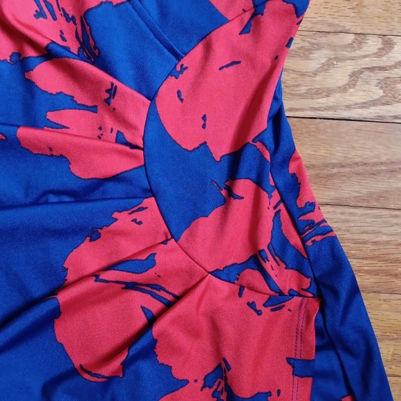 Bokd Elements Red & Blue Cut- to-Curve Tank Dress ■ Size XS - Picture 4 of 10